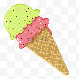 美味冰淇淋的小吃