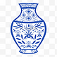 古风青花瓷花瓶