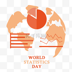 饼状统计图图片_红色简约world statistics day