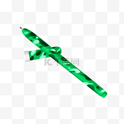 精美绿色迷彩画笔