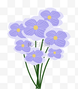紫色的卡通花朵插画