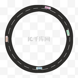 四圆形图片_圆形公路简约插图