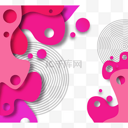 粉色镂空创意剪纸风边框