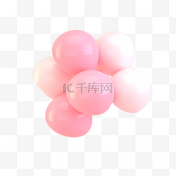 气球节日装饰图片_卡通粉色节日气球下载