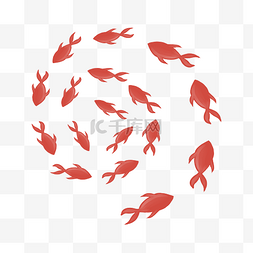 红色漂亮鱼群