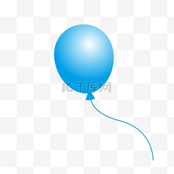 卡通派对气球图片_卡通蓝色气球