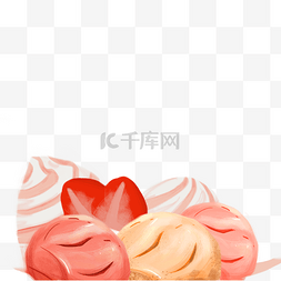 彩色的冰淇淋免抠图