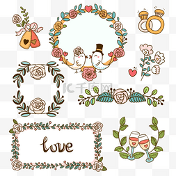 爱心玫瑰边框图片_华丽浪漫婚礼框架