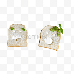 食品拟人面包片