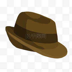 棕色复古男士侦探帽