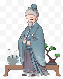 书生夫子图片_教师节人物夫子