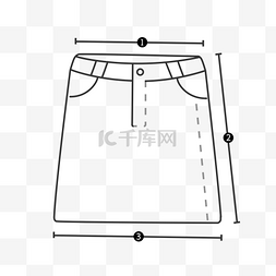 服装量尺寸图片_裙子尺码信息示意图