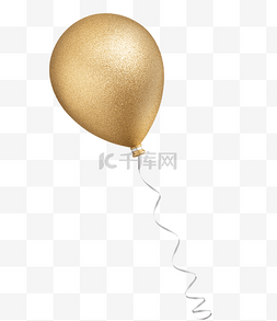 气球图片_金色气球