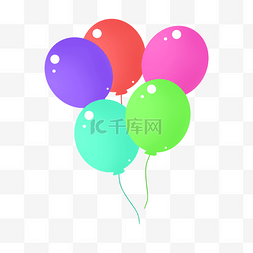多色漂浮气球