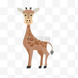 动物卡通小图标图片_卡通长颈鹿PNG下载