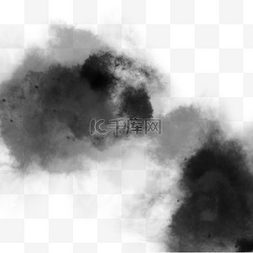 迷幻黑色图片_黑色创意感手绘烟雾元素