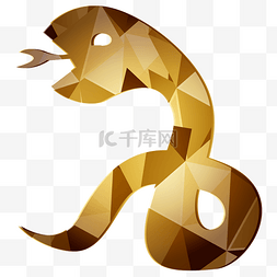 几何低图片_低多边形生肖蛇动物