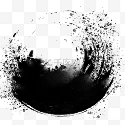 黑色圆形纹理图片_质感颗粒喷漆喷墨边框