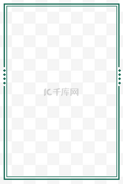 中秋节中式边框图片_极简绿色边框竖框