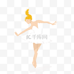 女孩跳舞卡通图片_舞蹈跳舞女孩插画卡通