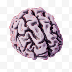 立体幻彩大脑png图