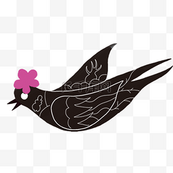 黑色的小鸟图片_飞翔的小鸟