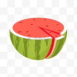 红壤西瓜图片_半个西瓜水果