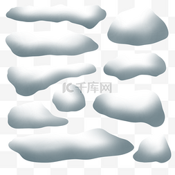堆积图片_白色抽象悬挂式雪帽