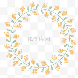 植物花环装饰边框