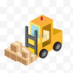 卡车货物插画图片_货运司机卡通简约图案