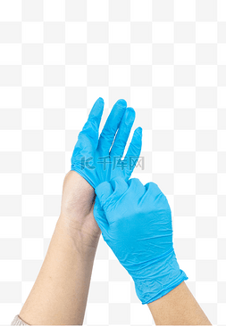 医护工作者蓝色手套
