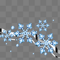 水晶钻石雪花装饰