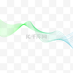 曲线波动线条素材图片_波浪线条简约渐变