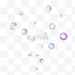 透明气泡彩色图片_泡泡漂浮物