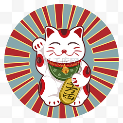 日本红日图片_日本旅游招财猫红日