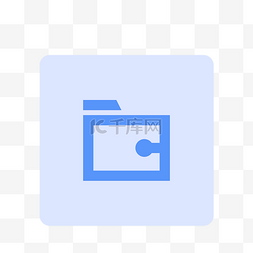 蓝色钱包图标免抠图