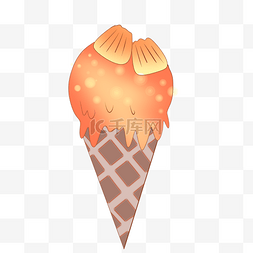 夏季冰爽冰淇淋插画