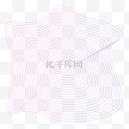 条纹线条波浪线图片_不规则图形网状线条紫红色