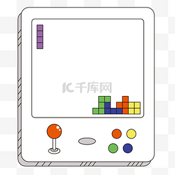 玩具图片_六一节扁平游戏机边框