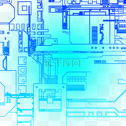 蓝色科技感图片图片_蓝色炫光芯片