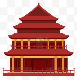 扁平风中国古寺