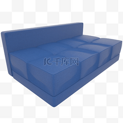 家具沙发床图片_蓝色纹理沙发床