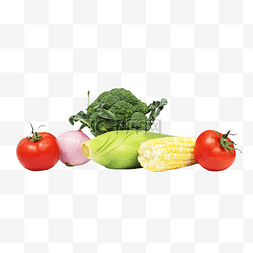 西兰花玉米西红柿蔬菜组合