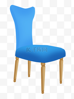 软包蓝色图片_蓝色靠背椅子凳子