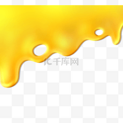 黄色蜂蜜滴落装饰边框元素