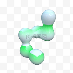 白绿色创意几何