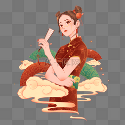 国潮旗袍合影女装图片-国潮旗袍合影女装图片素材免费下载-千库网