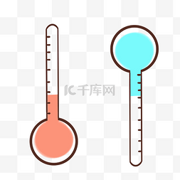 简约温度计图片_手绘卡通简约温度计