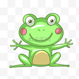 蝌蚪青蛙图片_一只可爱的青蛙