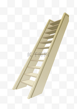 米色楼梯梯子插画